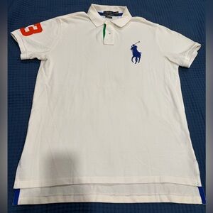 Ralph Lauren Polo Mens Classic Shirt, #3 , White, Large -PREOWNED GOOD CONDITION